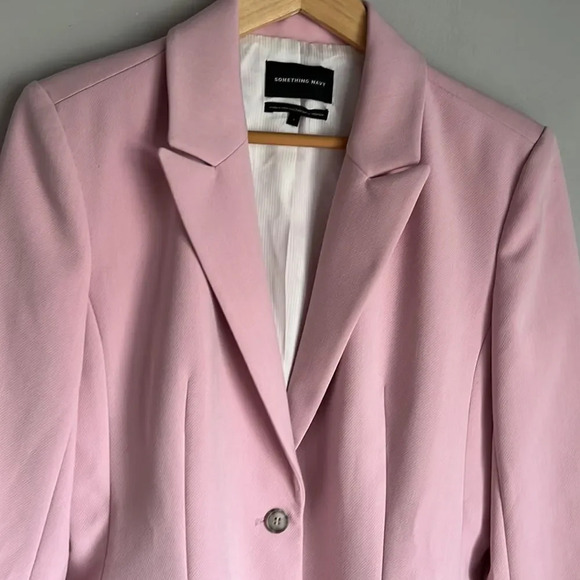 NWT Something Navy Pink Carnation Powerhouse Blazer - Picture 7 of 13